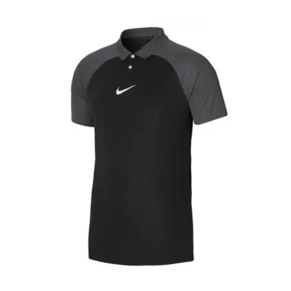Men's Nike Academy Pro Polo Shirt Dri-fit Size Medium DH9228-011 Black/Charcoal